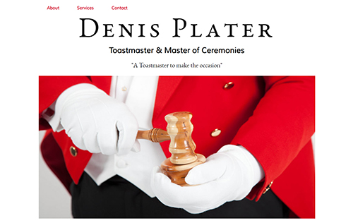 Denis Plater Toastmaster website by Ballynet