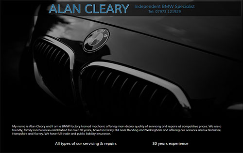 Alan Cleary Independent BMW Specialist website by Ballynet