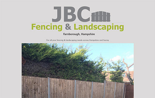 JBC Fencing and Landscaping website by Ballynet