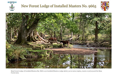 New Forest Lodge of Installed Masters No. 9665 website by Ballynet