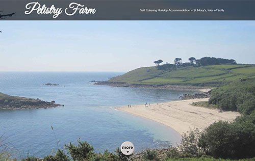 Pelistry Farm Isles of Scilly website by Ballynet