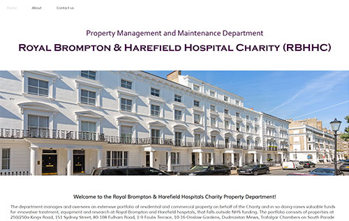 RBHH Charity, Property Management and Maintenance Department website by Ballynet