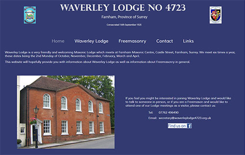 Waverley Lodge No 4723 website by Ballynet